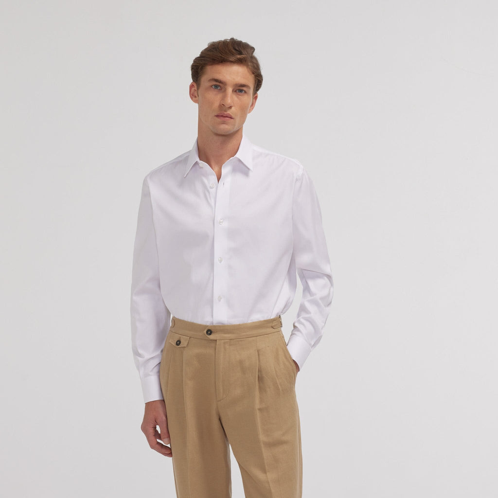 Chemise en twill blanche