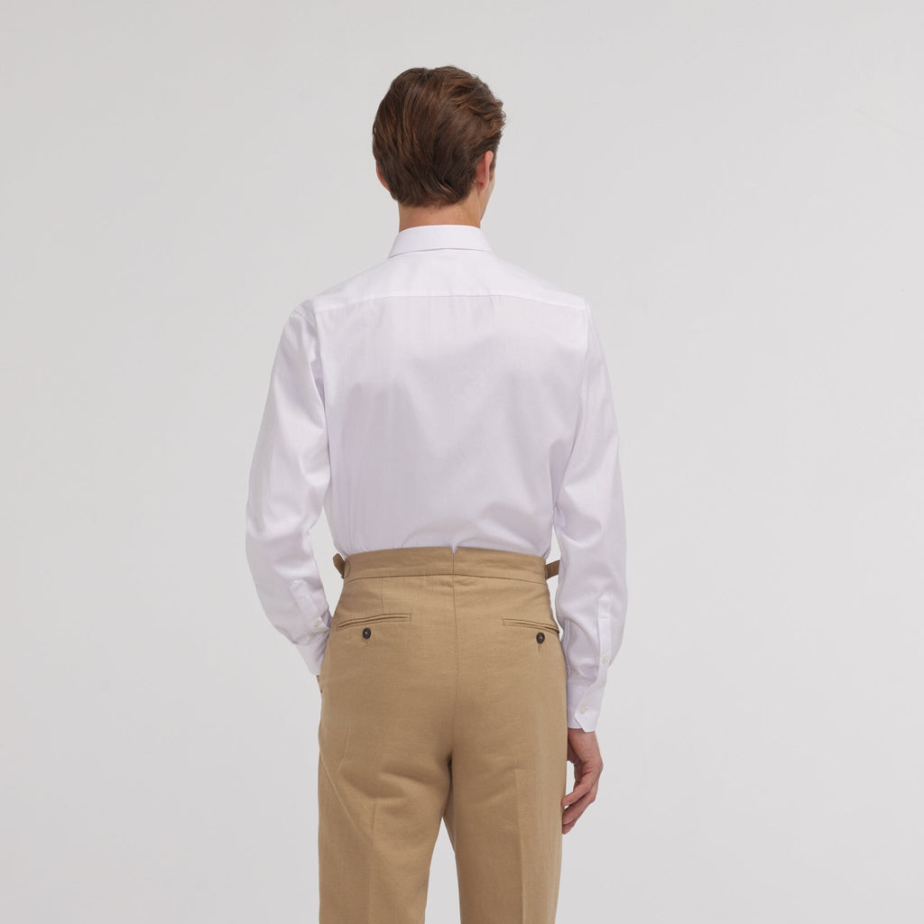 Chemise en twill blanche