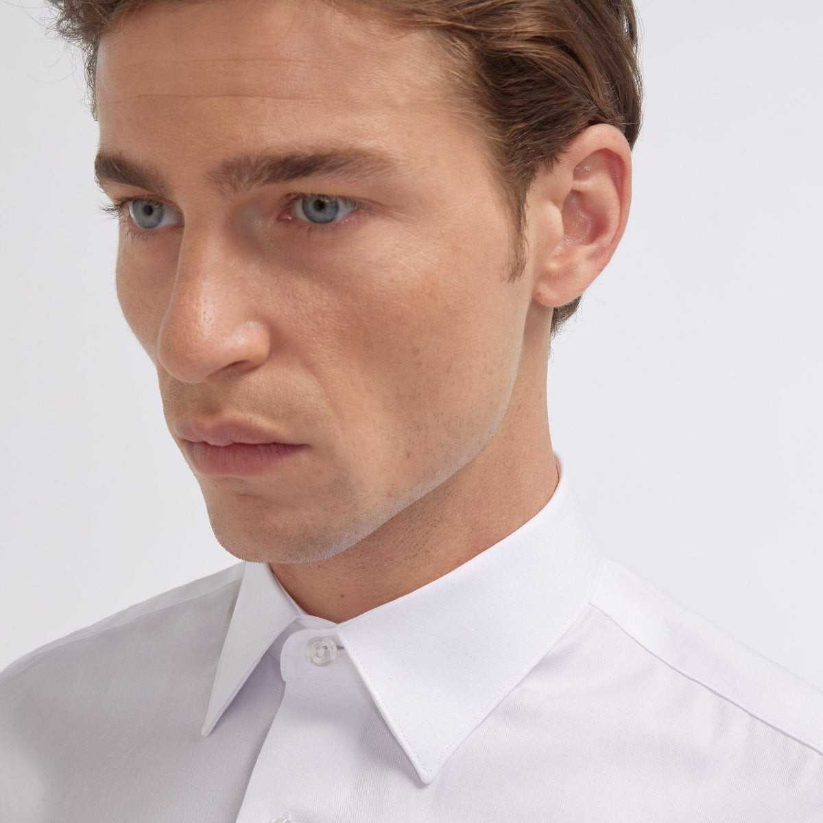 Chemise en twill blanche