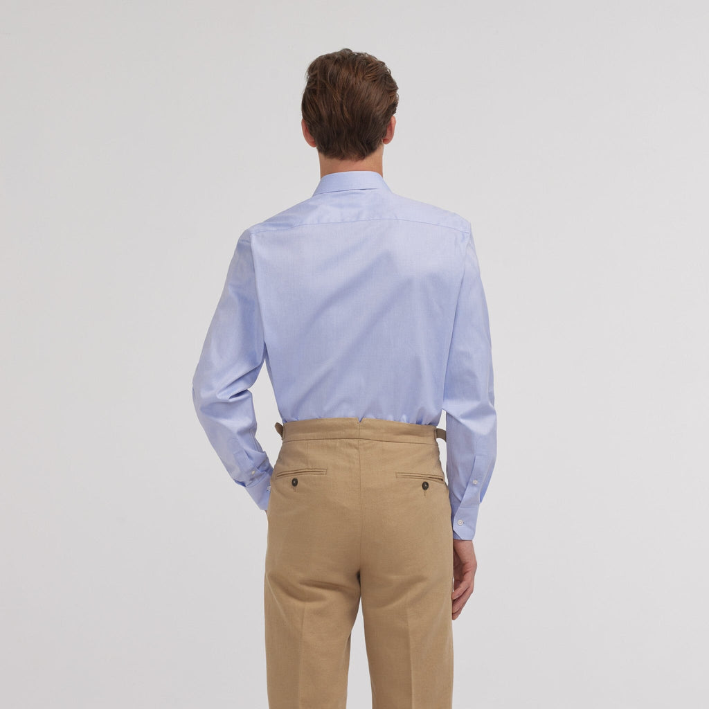 Chemise en oxford double retors bleue