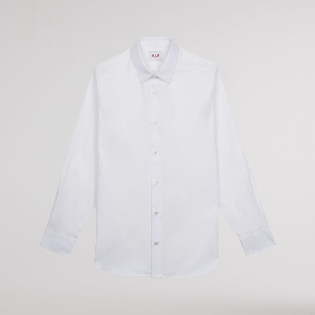 Chemise en chevron blanche