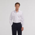 Chemise en chevron blanche