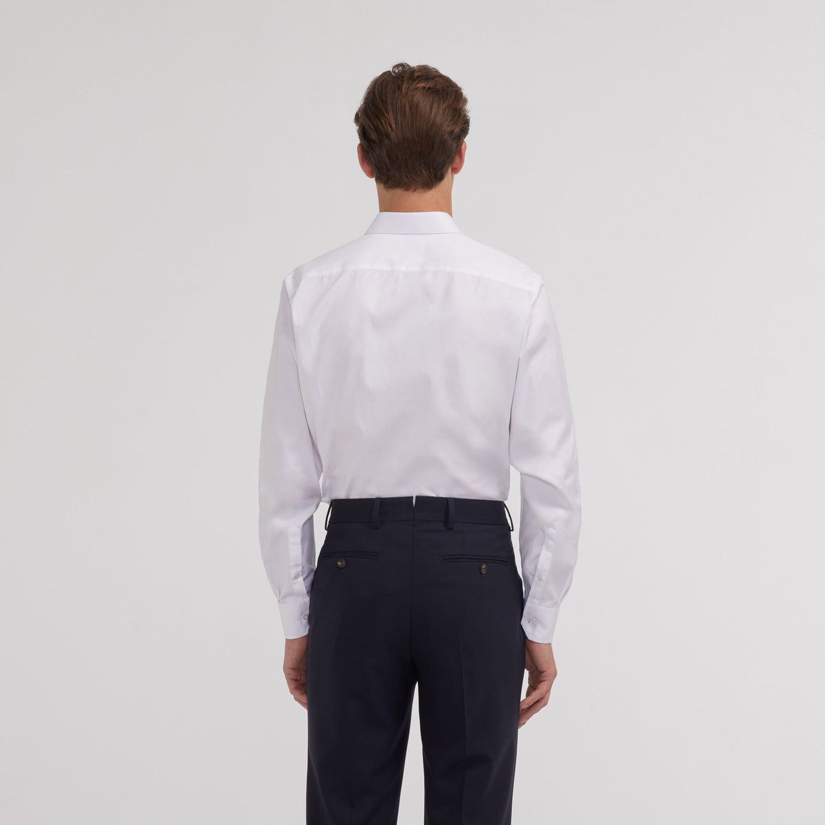 Chemise en chevron blanche