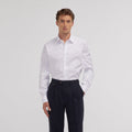 Chemise en dobby blanche