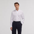 Chemise en popeline double retors blanche