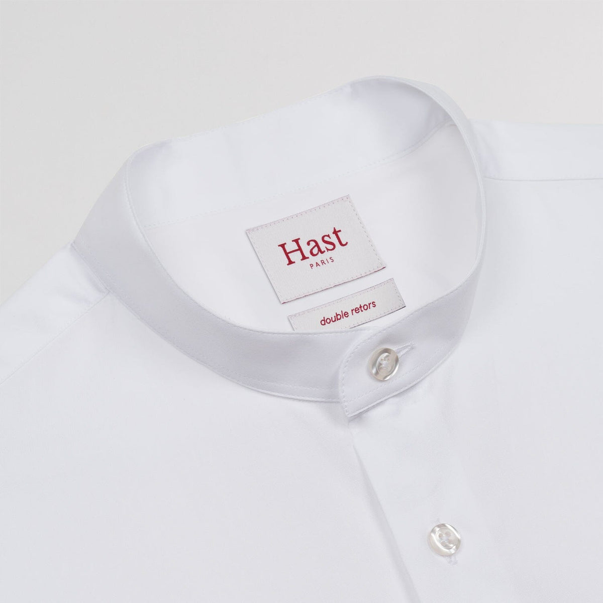 Chemise en popeline double retors blanche