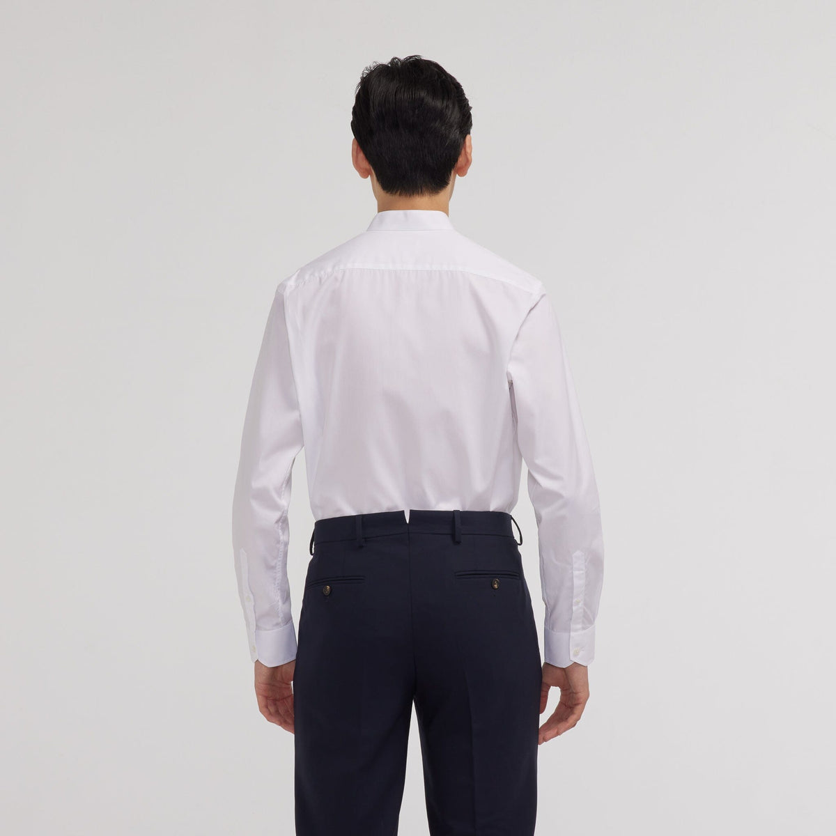 Chemise en popeline double retors blanche