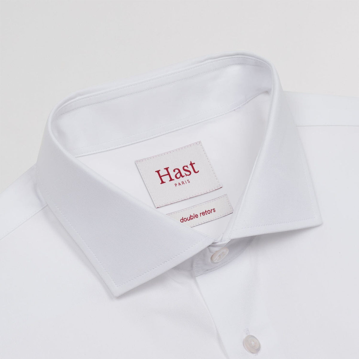 Chemise grande longueur cintrée en popeline blanche