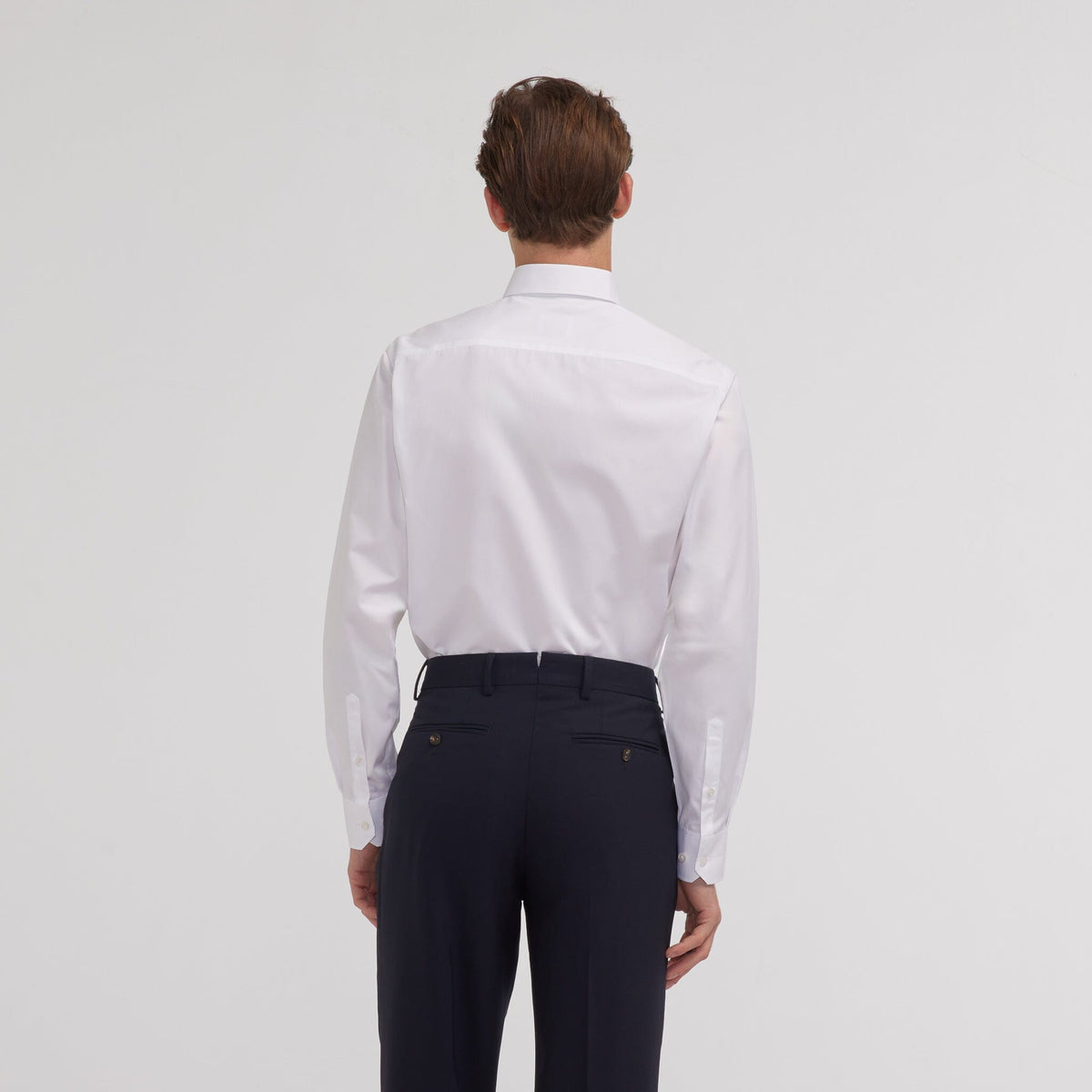 Chemise en popeline double retors blanche