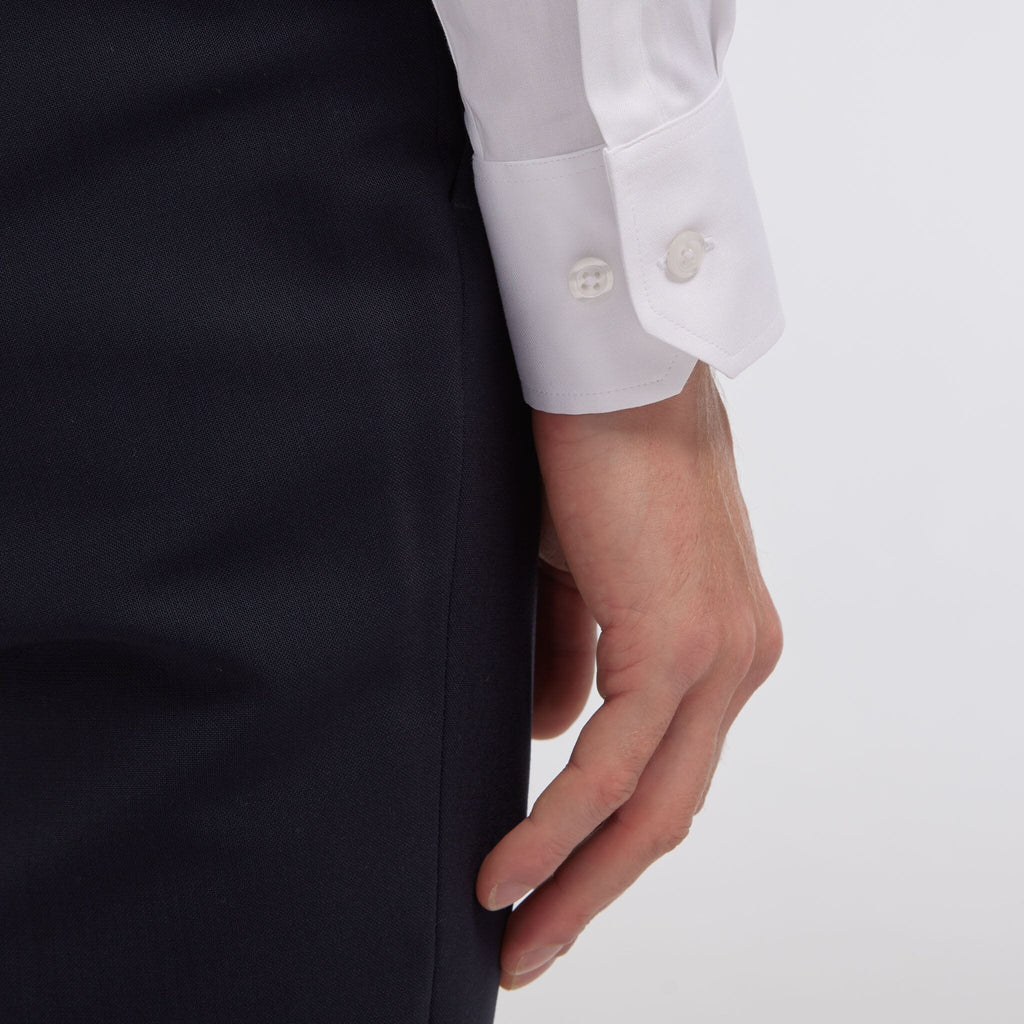 Chemise en oxford double retors blanche