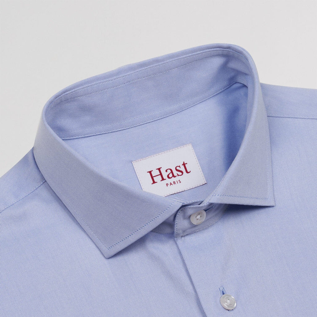 Chemise en twill bleue