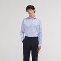 Chemise cintrée en twill bleue