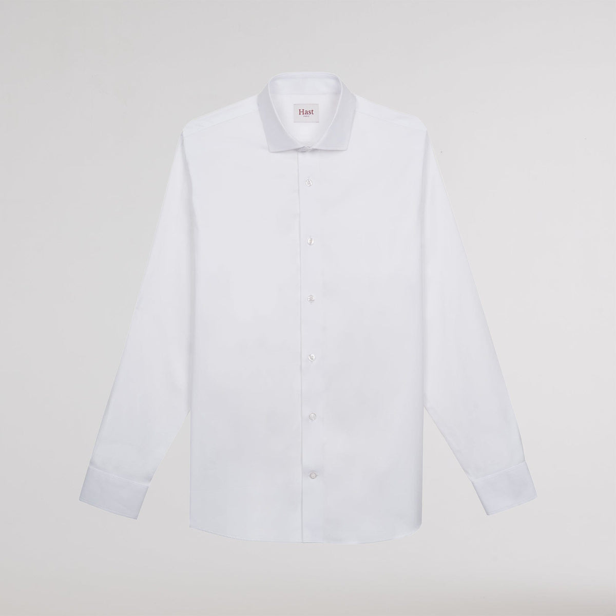 Chemise grande longueur en twill blanche