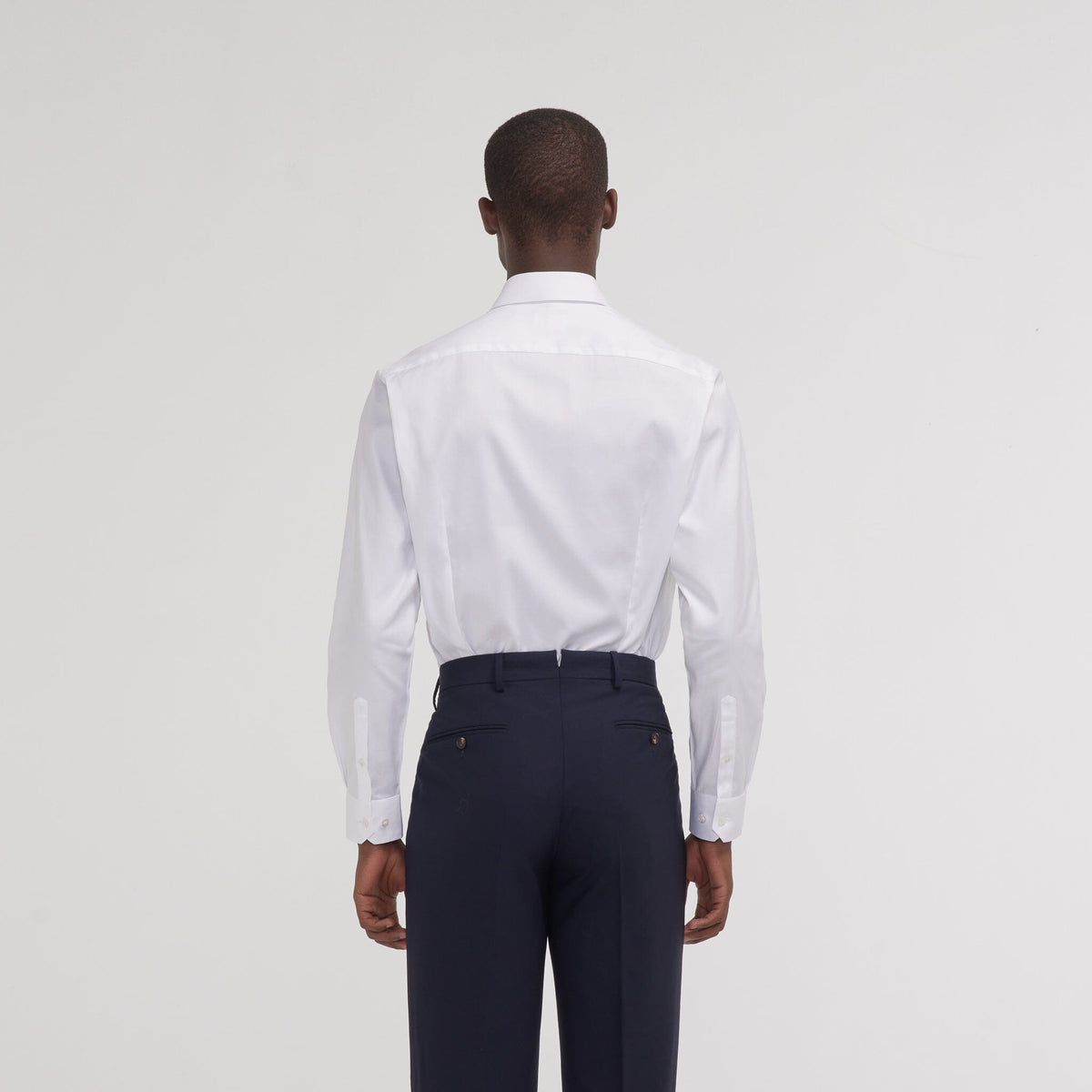 Chemise cintrée en twill blanche
