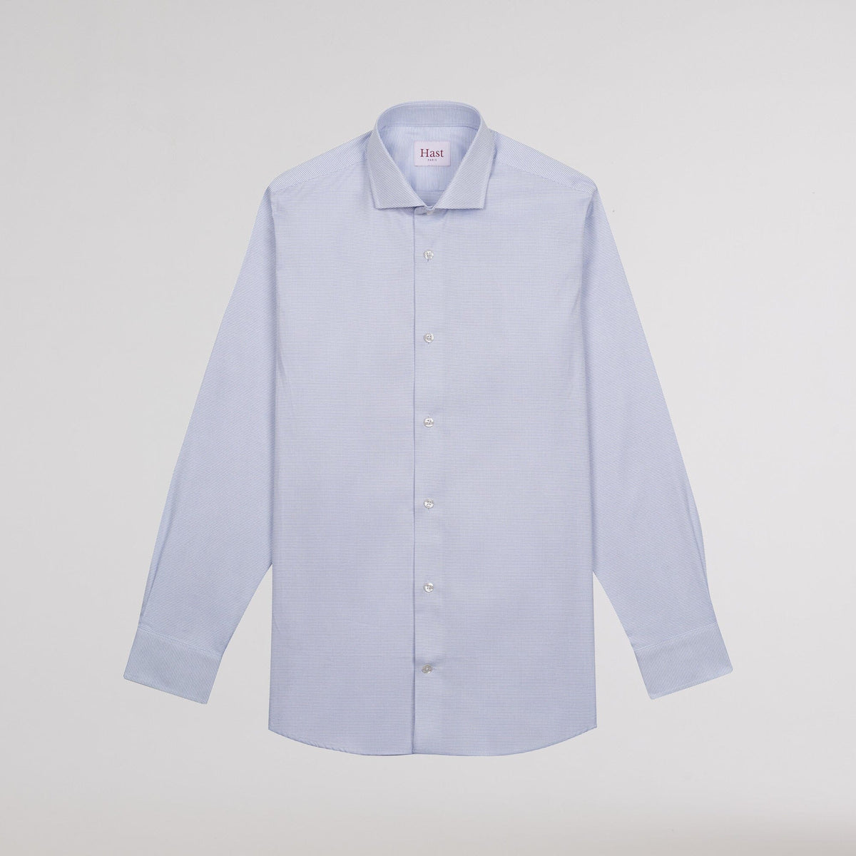Chemise cintrée en royal oxford pied de puce bleue
