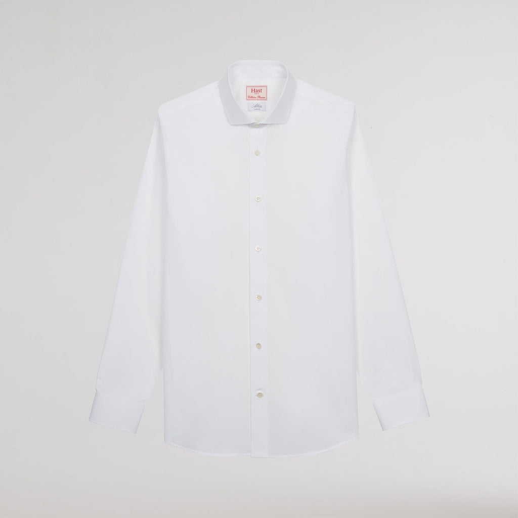 Chemise premium en popeline double retors blanche