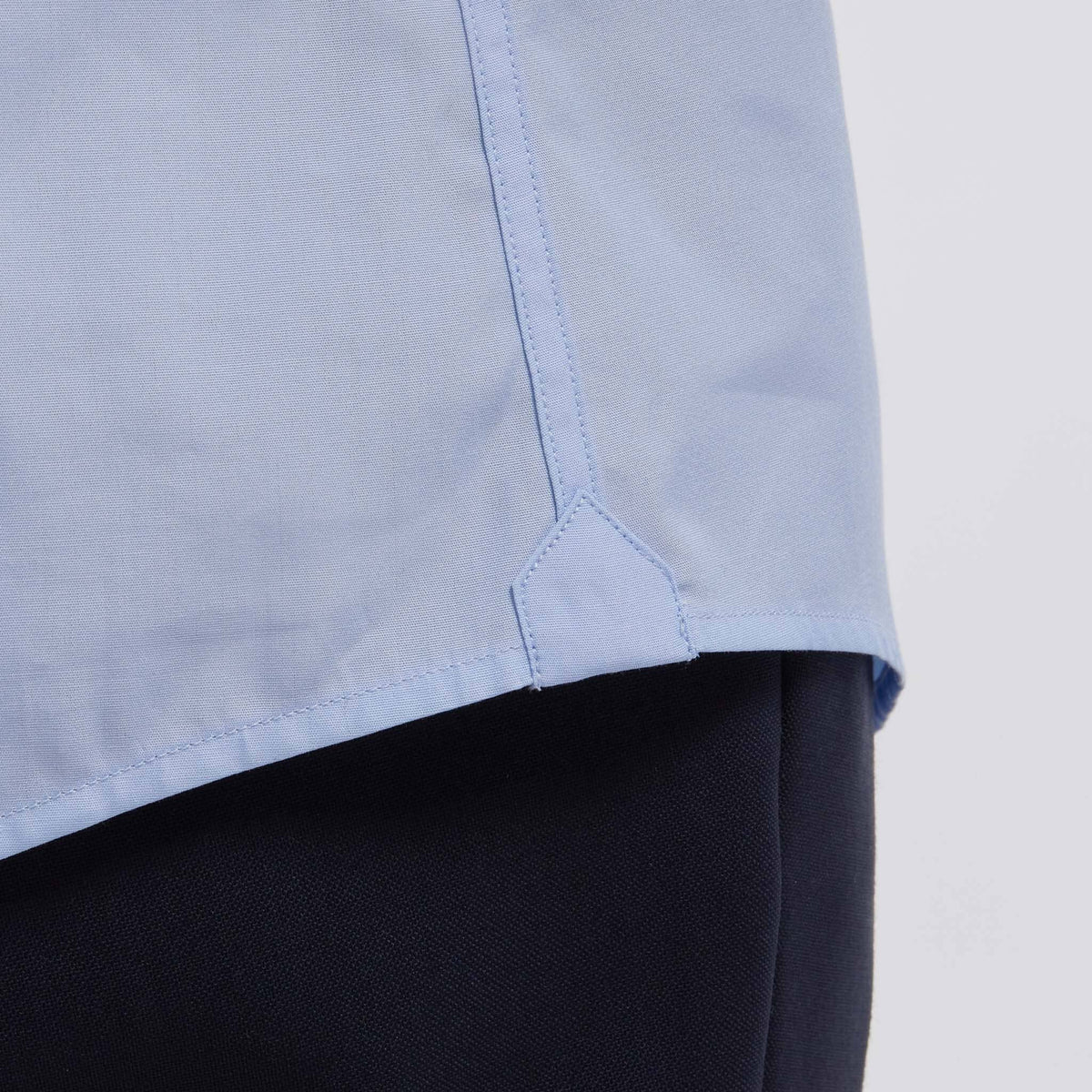 Chemise premium en popeline double retors bleue