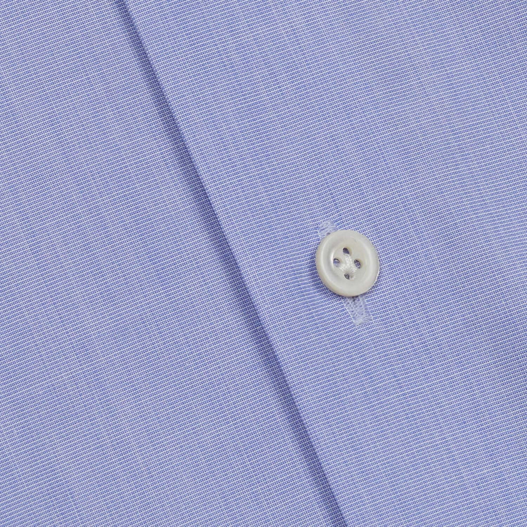 Chemise premium cintrée en fil à fil double retors bleue