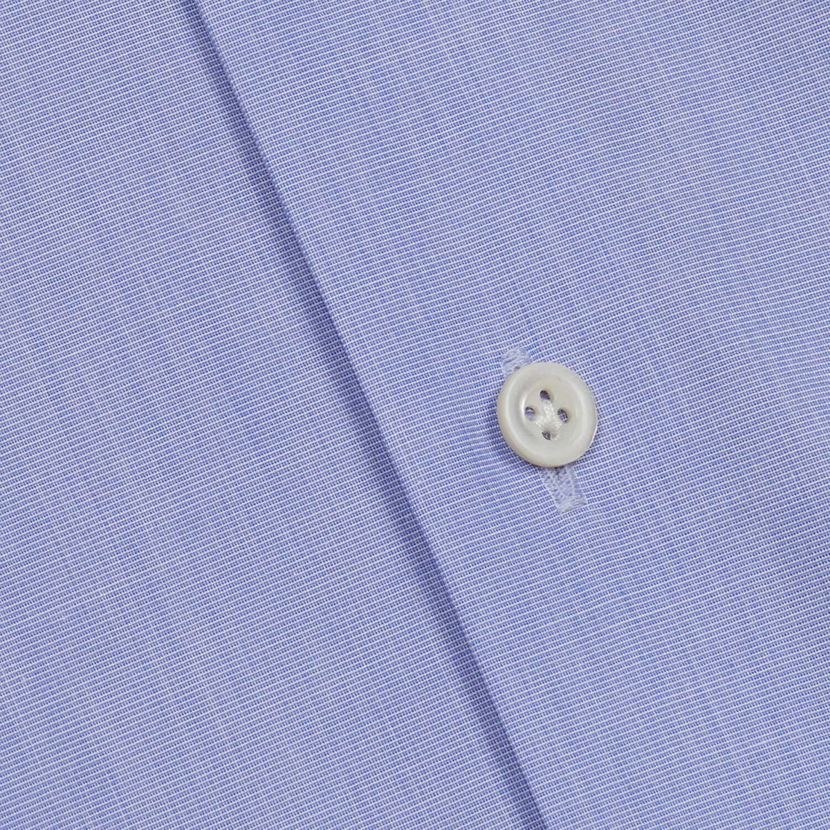 Chemise premium cintrée en fil à fil double retors bleue