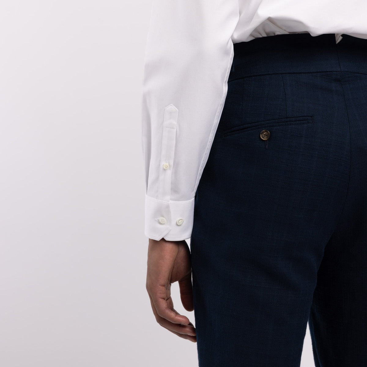 Chemise premium Thomas Mason en twill blanc uni