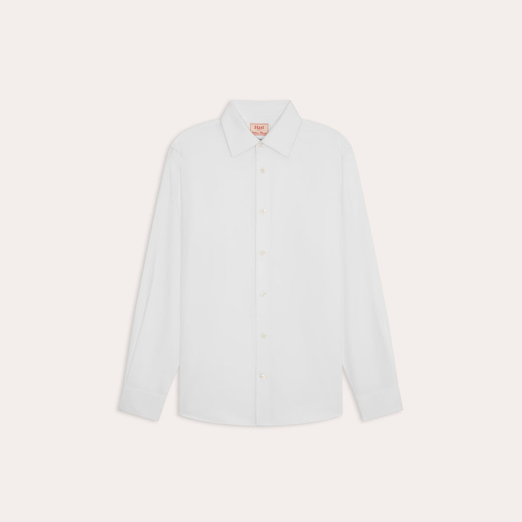 Chemise premium Thomas Mason en twill blanc uni