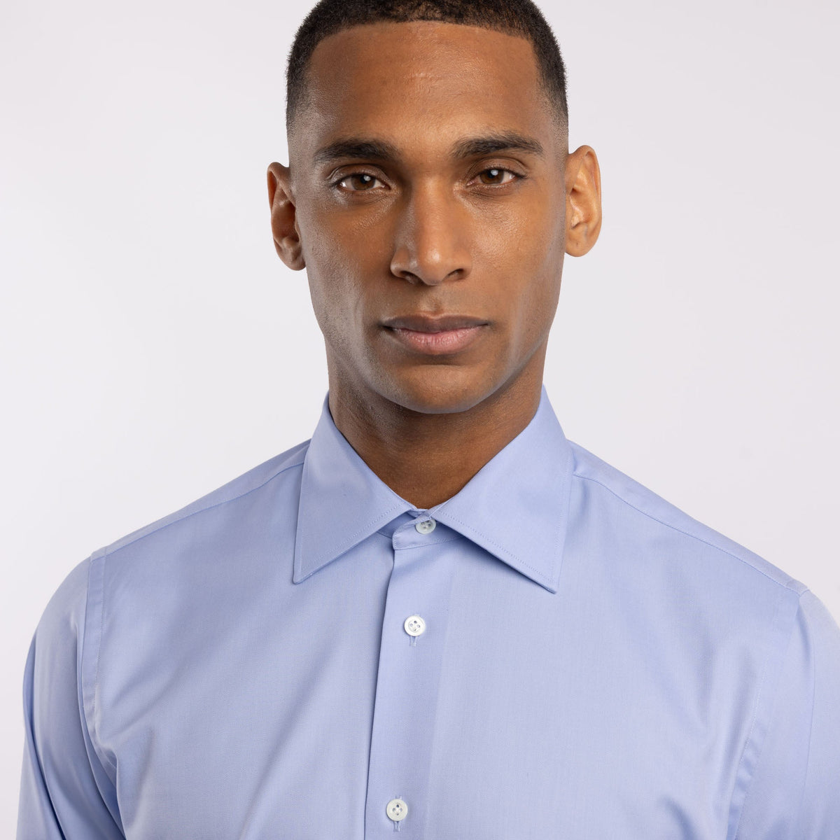 Chemise premium Thomas Mason en twill bleu