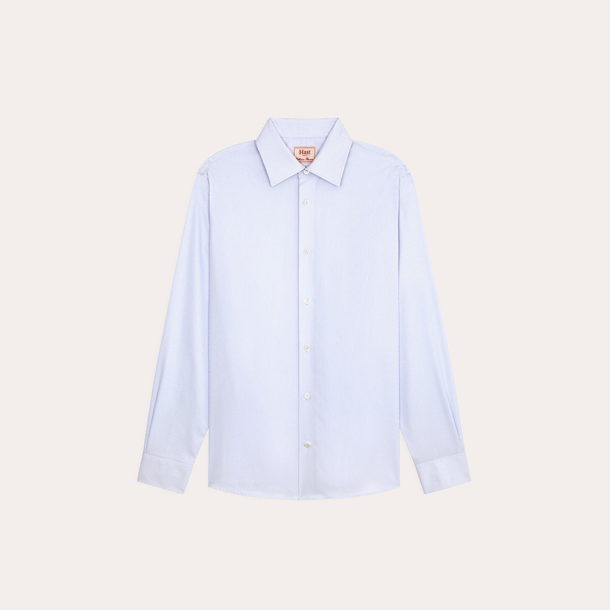 Chemise premium Thomas Mason en twill à rayures bleu clair