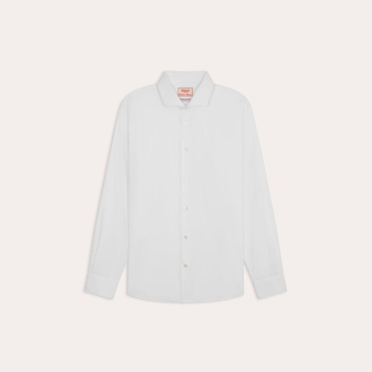 Chemise premium Thomas Mason en pinpoint blanc uni