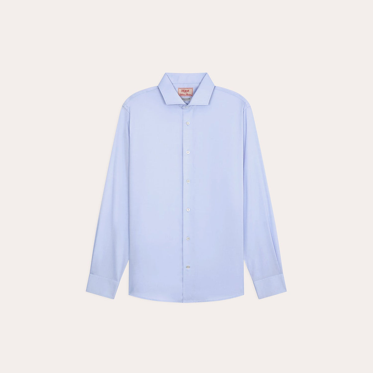 Chemise premium Thomas Mason en pinpoint bleu uni
