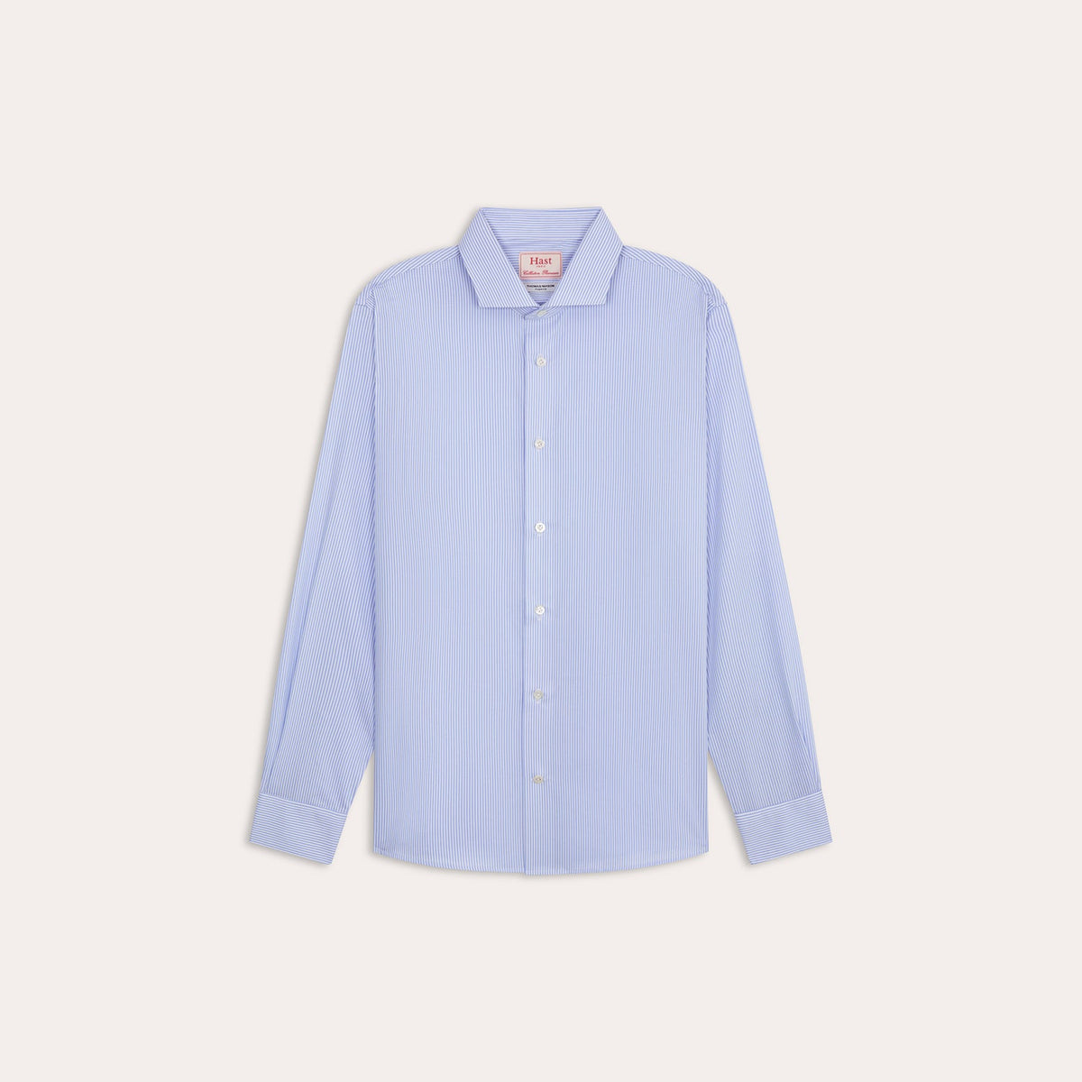 Chemise premium Thomas Mason en twill à rayures bleues