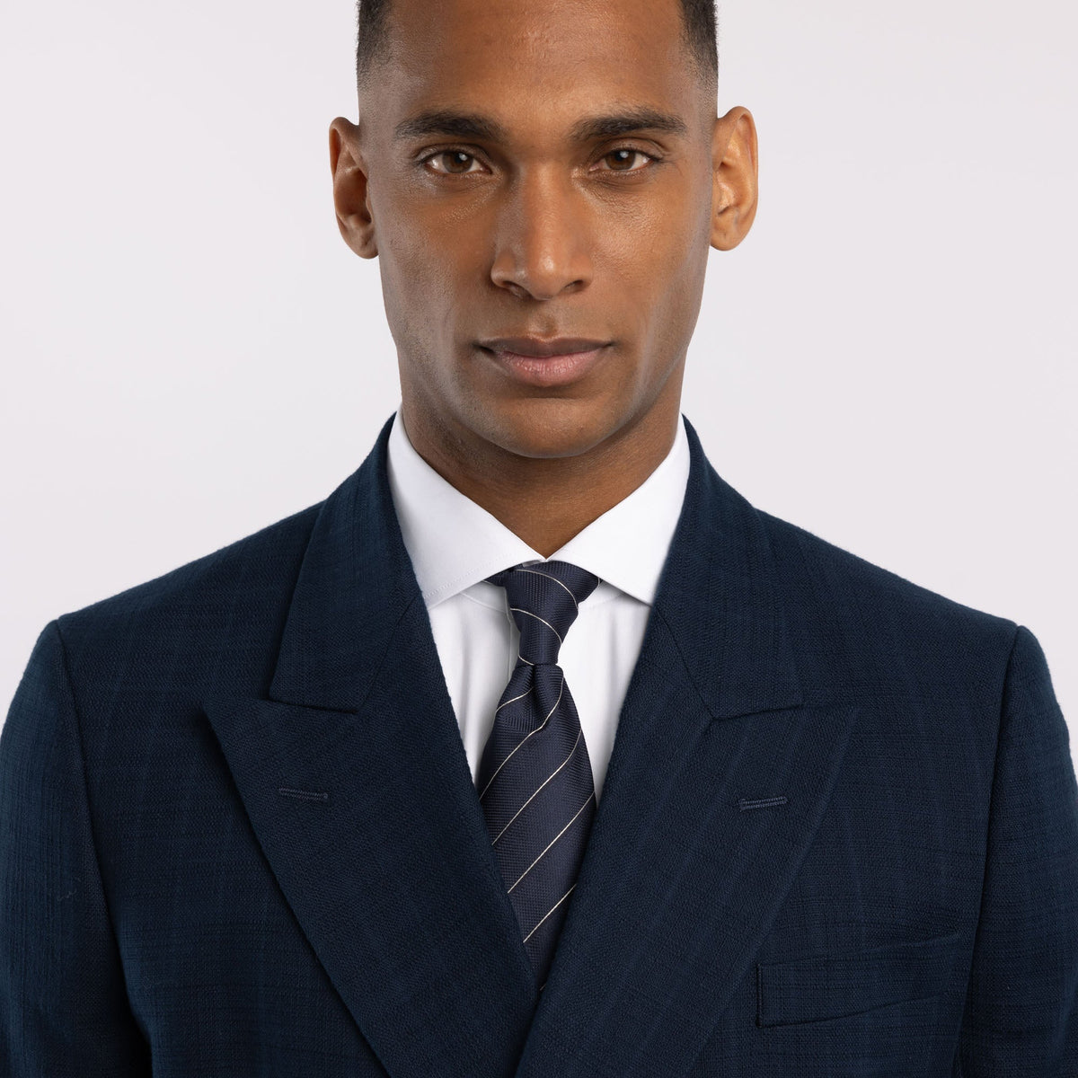 Chemise premium Thomas Mason en pinpoint blanc uni