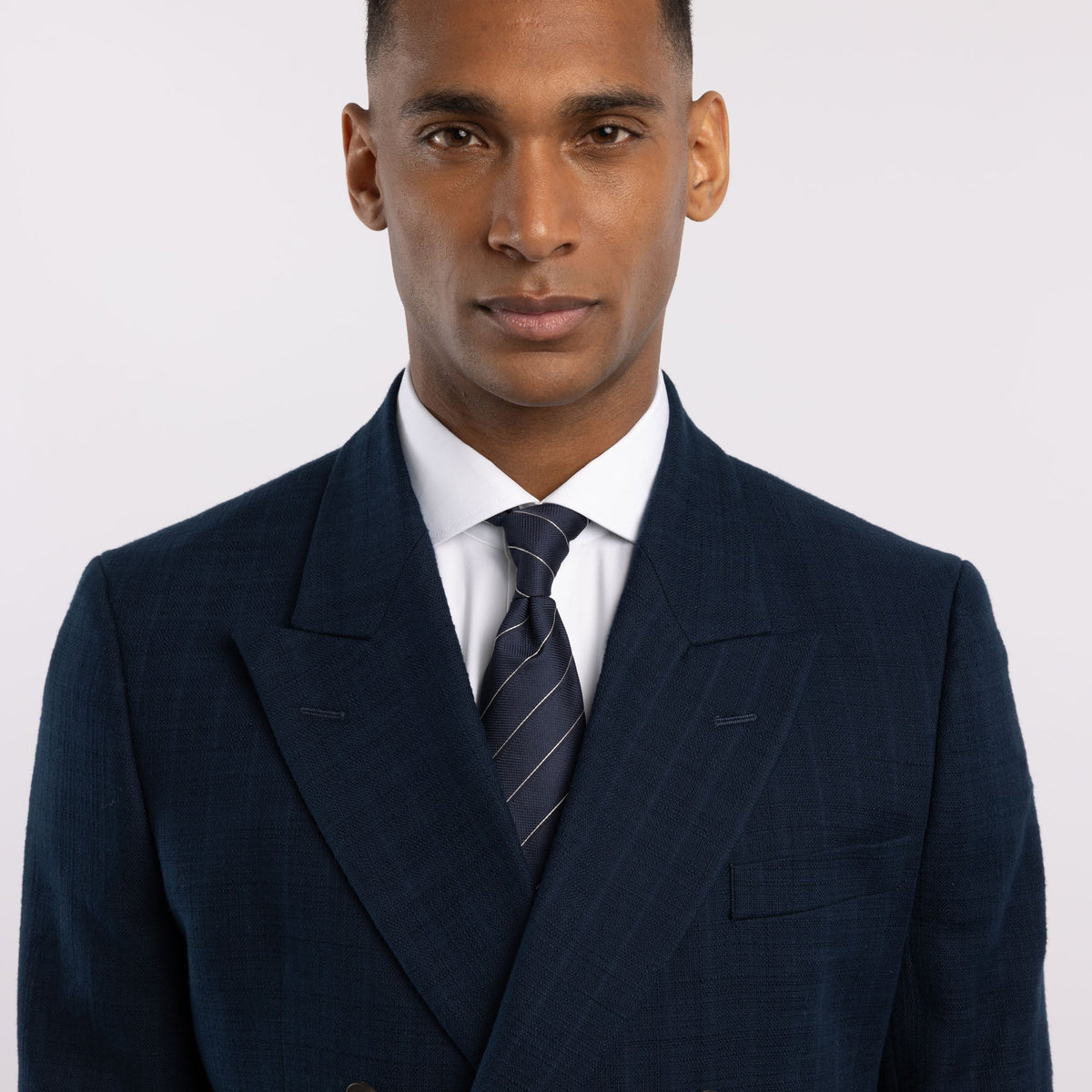 Chemise premium Thomas Mason en pinpoint blanc uni