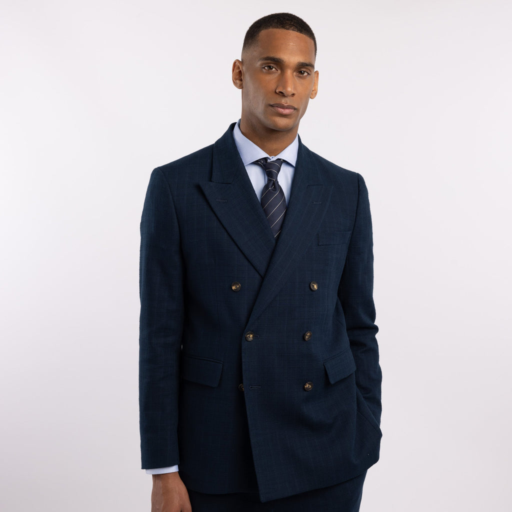 Chemise premium Thomas Mason en pinpoint bleu uni