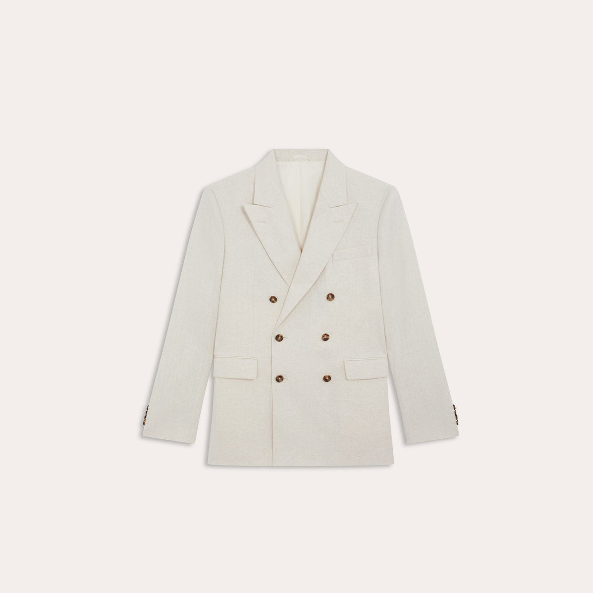Veste croisée beige en chanvre et coton biologique
