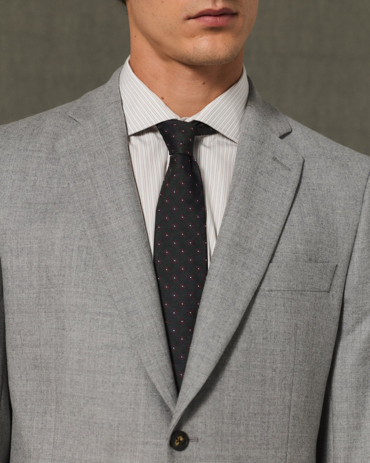 Veste en flanelle de laine grise