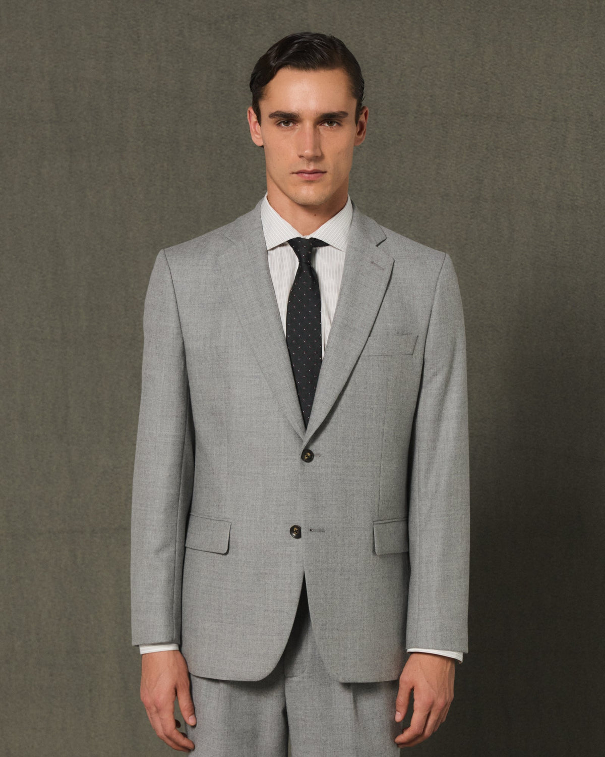 Veste en flanelle de laine grise