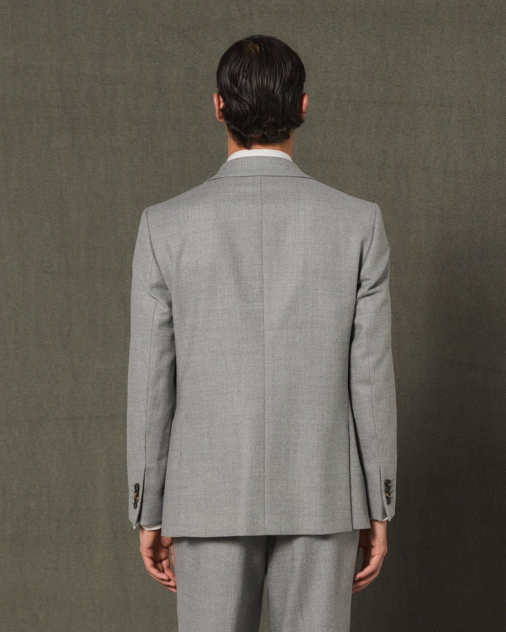 Veste en flanelle de laine grise