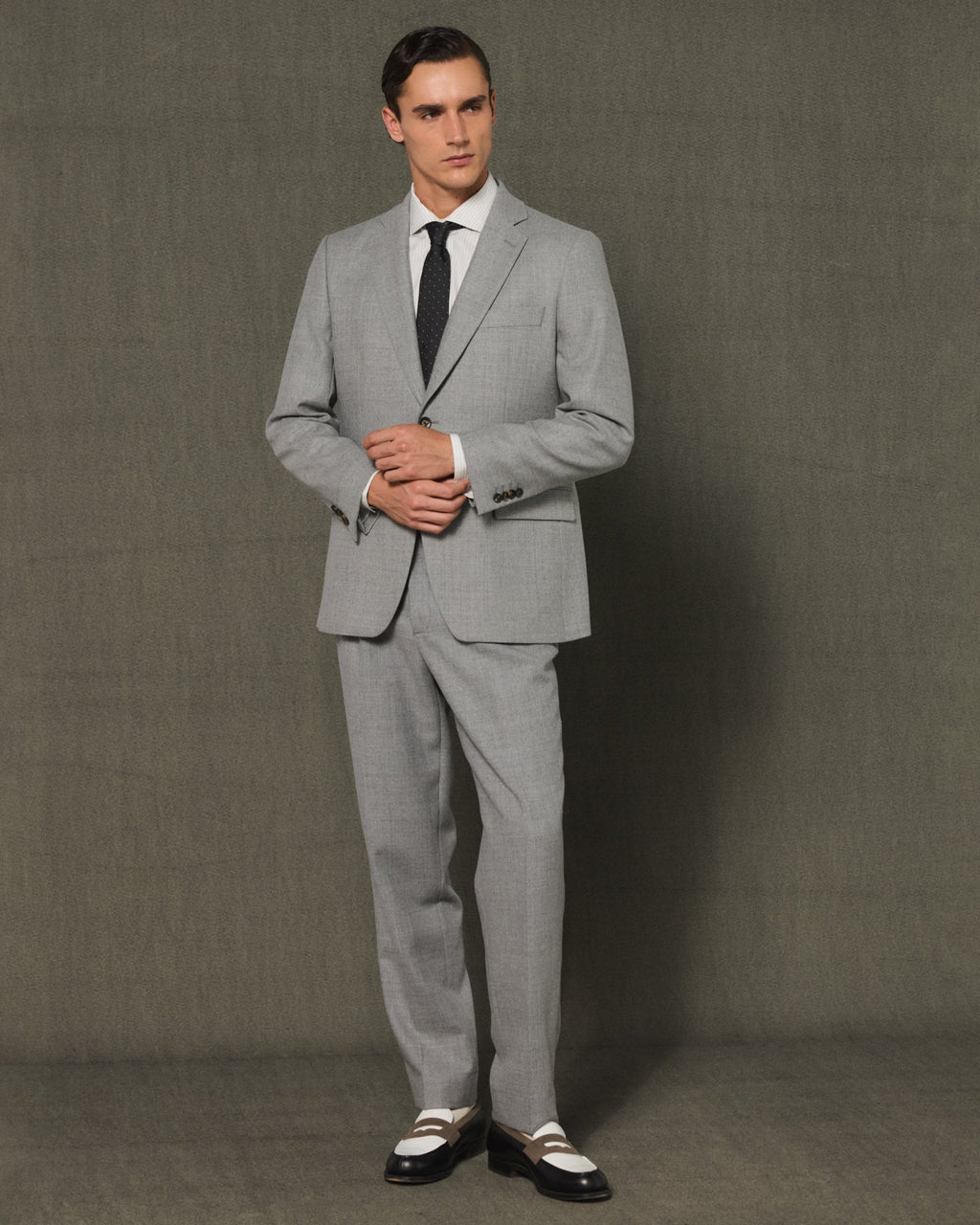 Veste en flanelle de laine grise