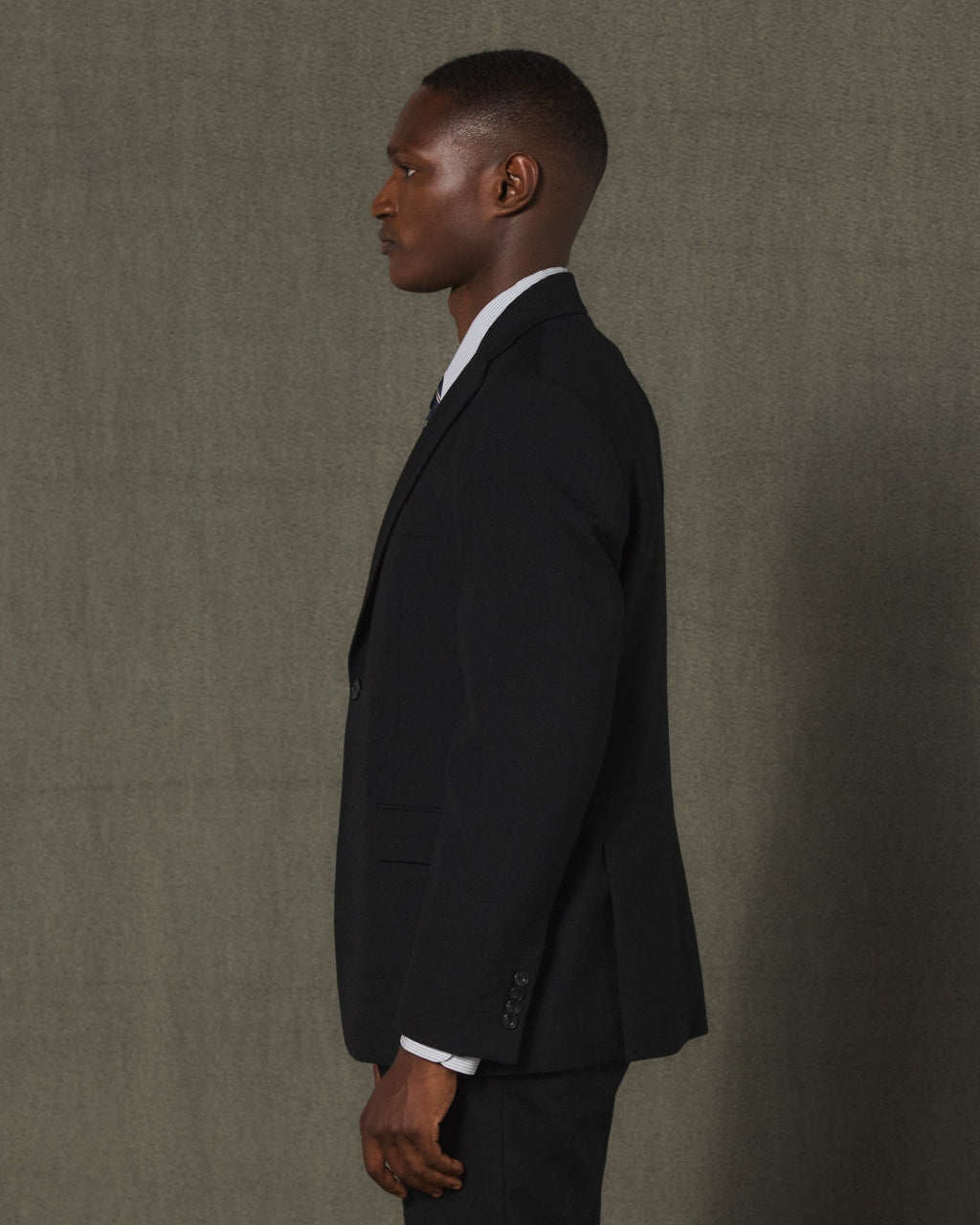 Veste en flanelle de laine noire
