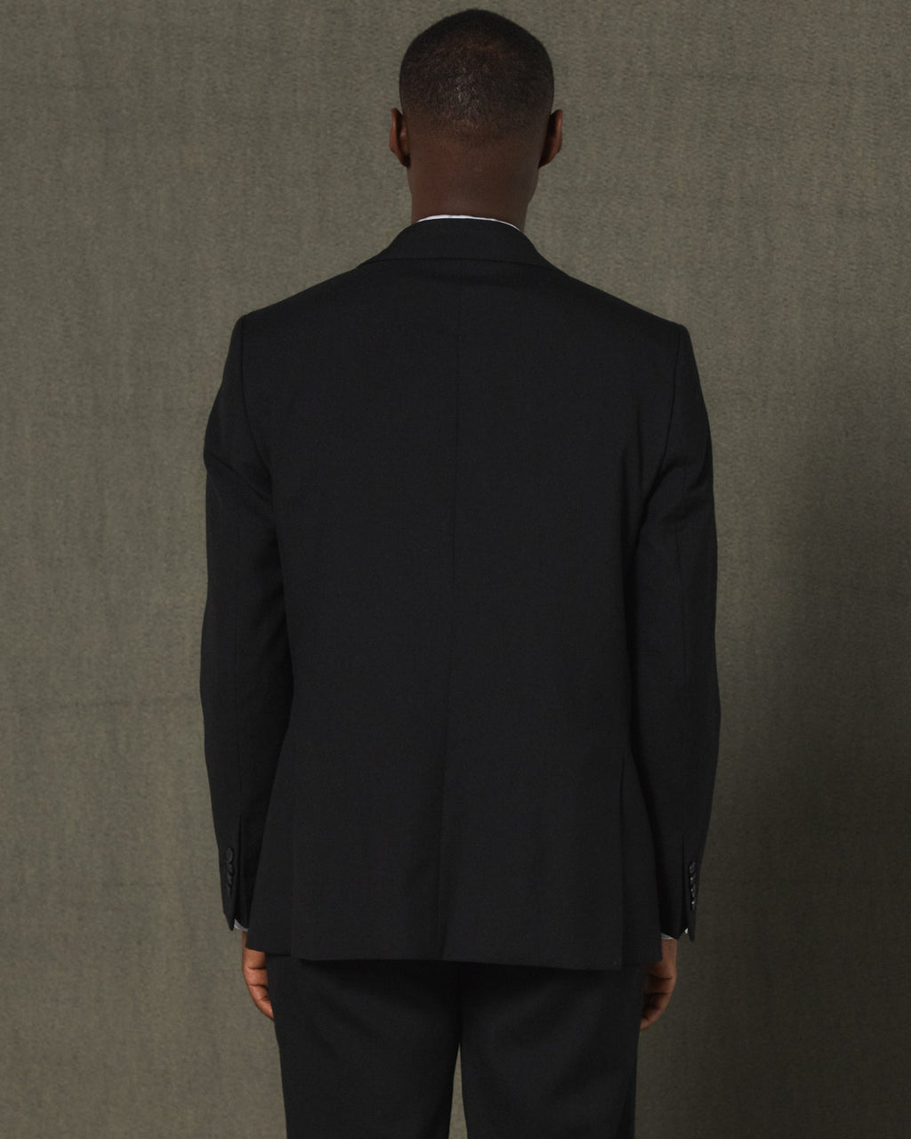 Veste en flanelle de laine noire