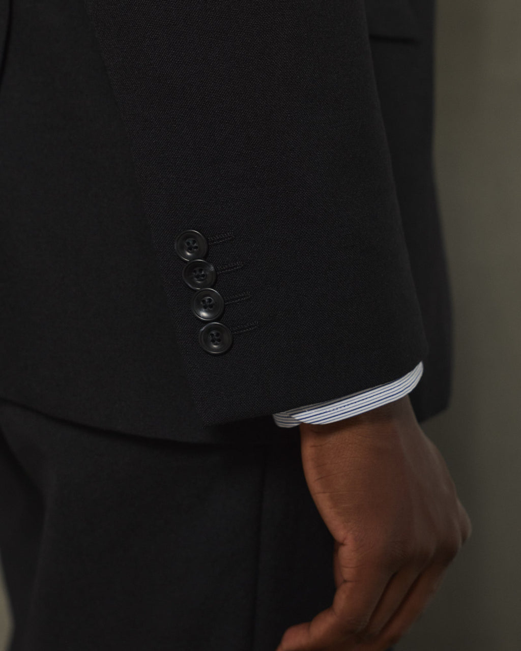 Veste en flanelle de laine noire