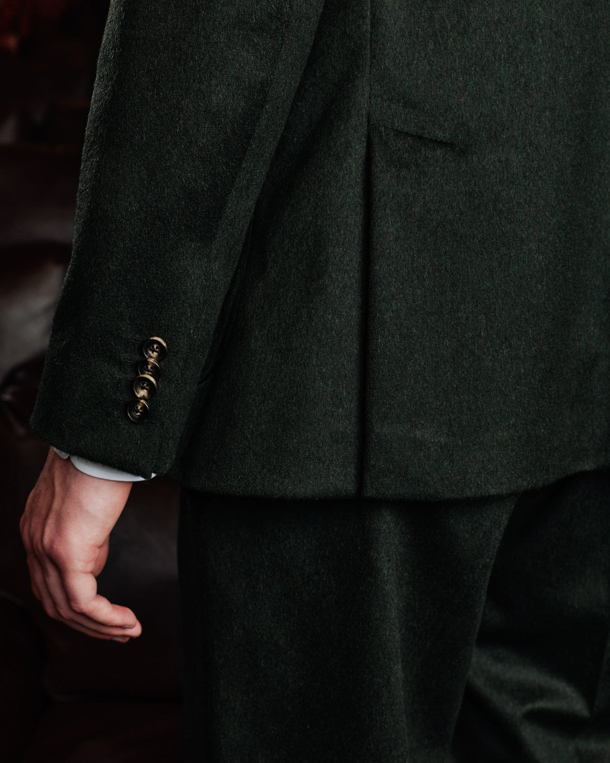 Veste en laine Loden vert