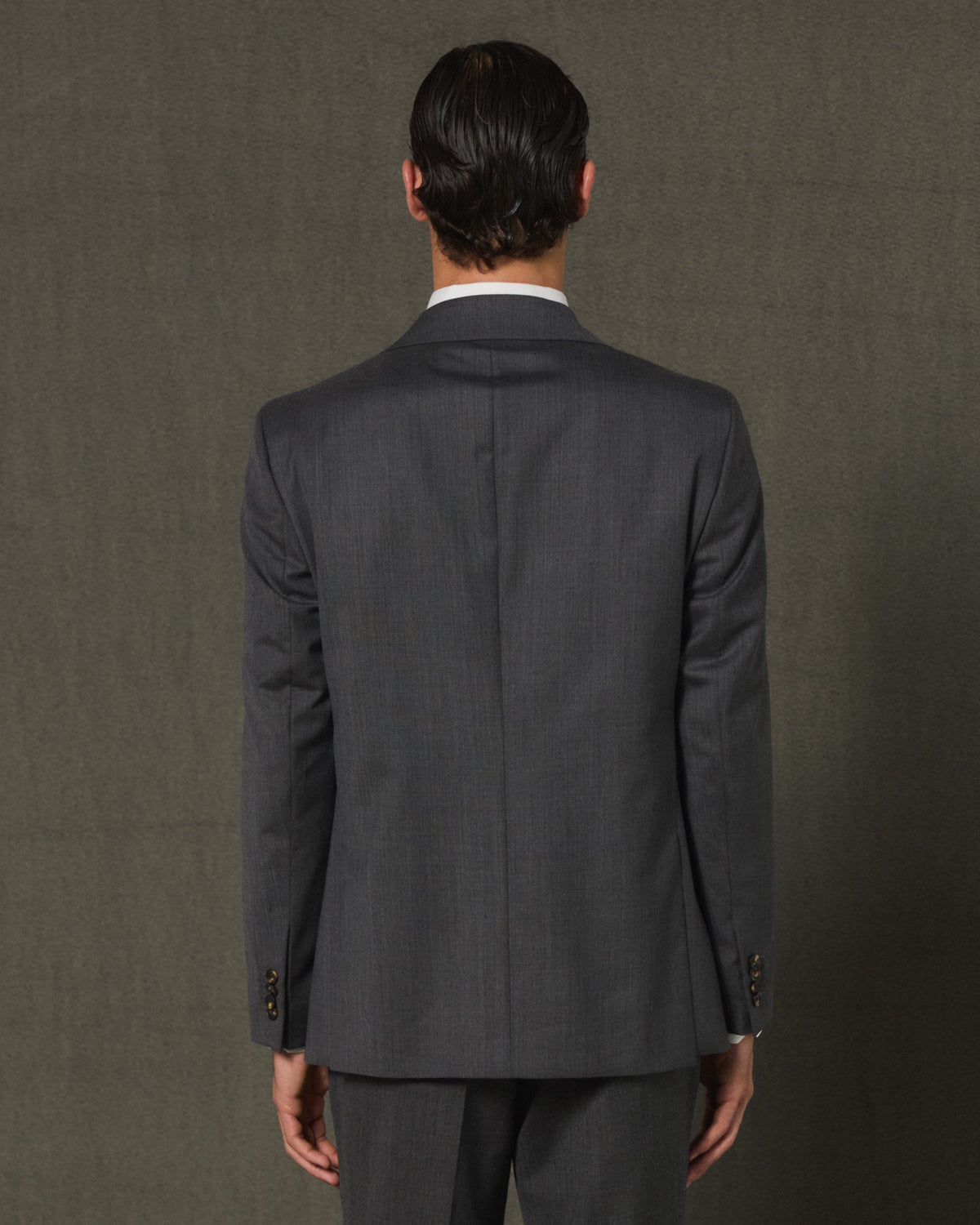 Veste formelle en laine gris anthracite