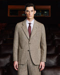 Veste en laine chevron marron