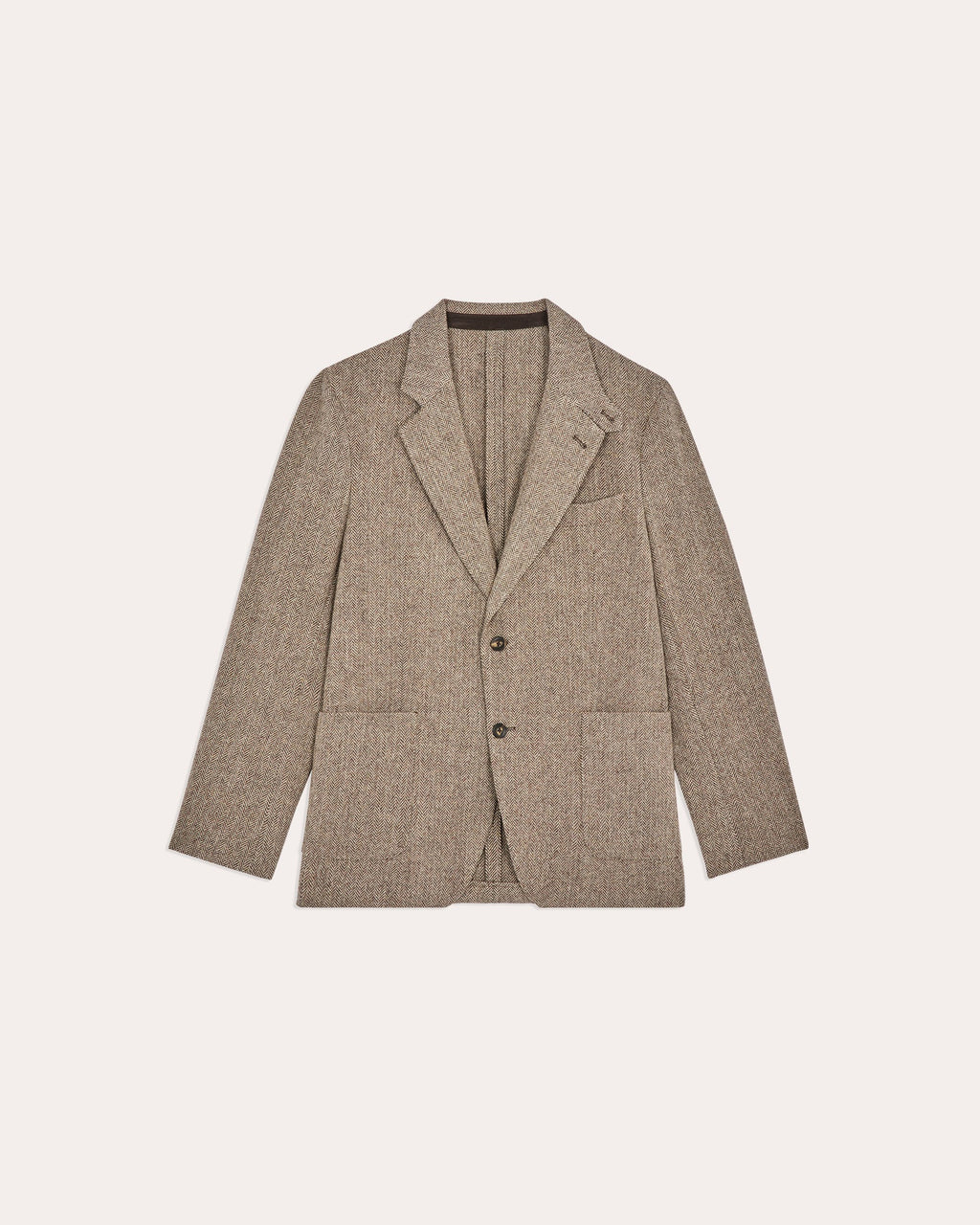 Veste en laine chevron marron