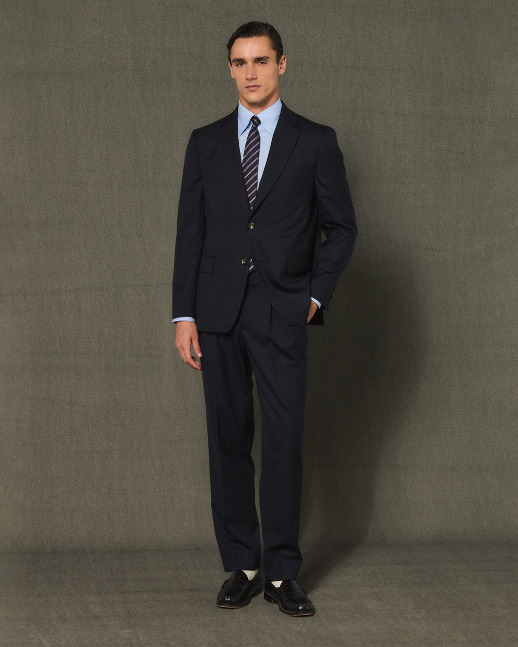 Veste formelle en laine marine