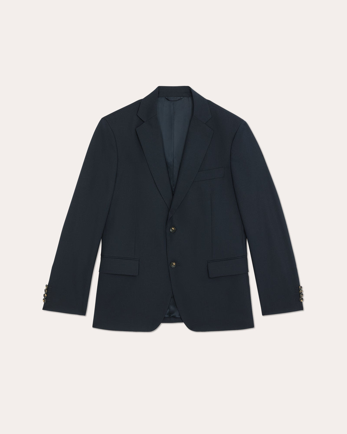 Costume formel en laine marine, pantalon droit