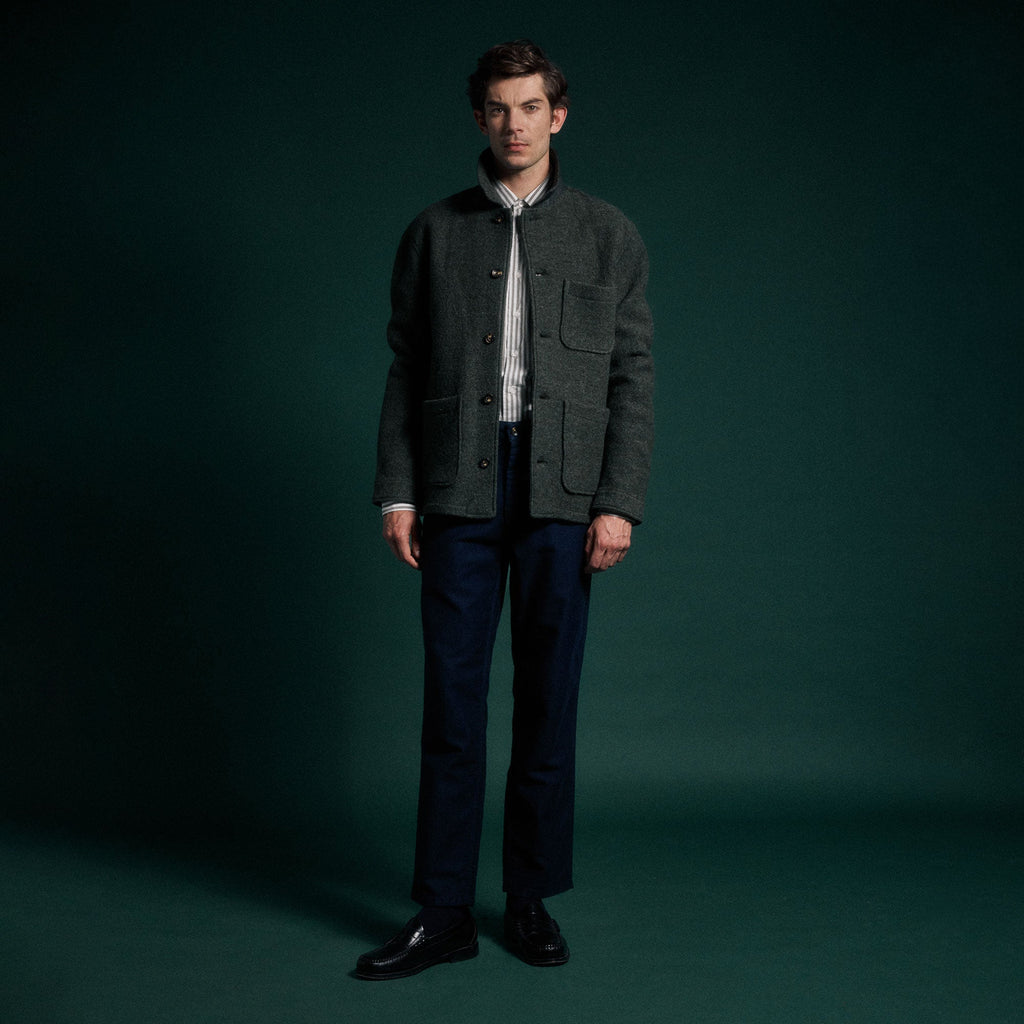 Jean selvedge droit brut en coton biologique italien
