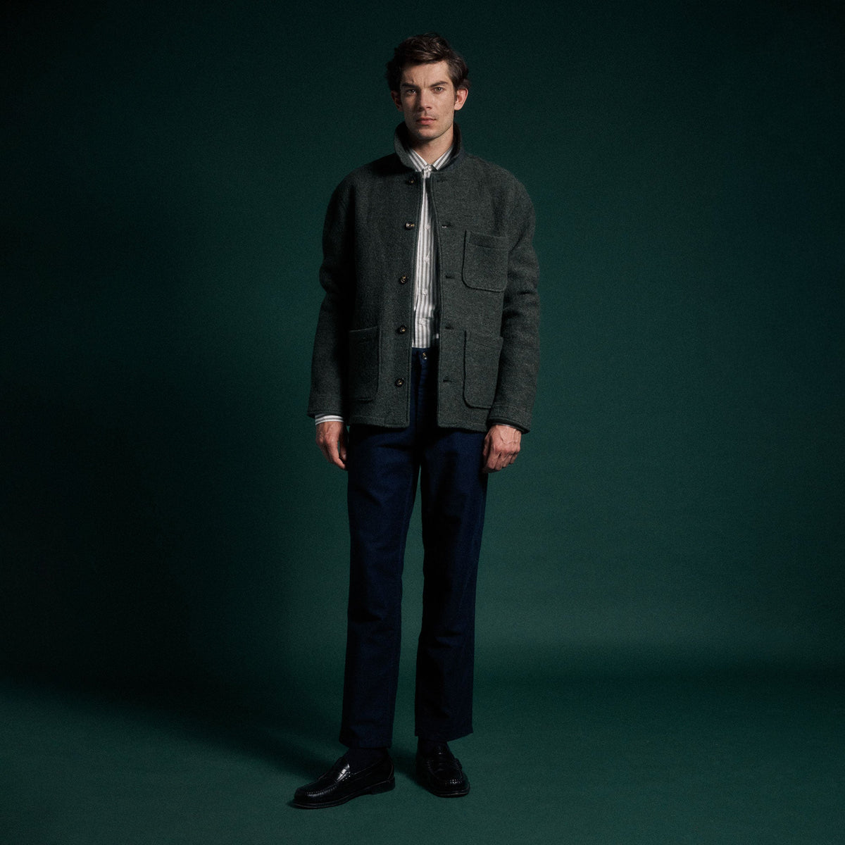 Jean selvedge droit brut en coton biologique italien
