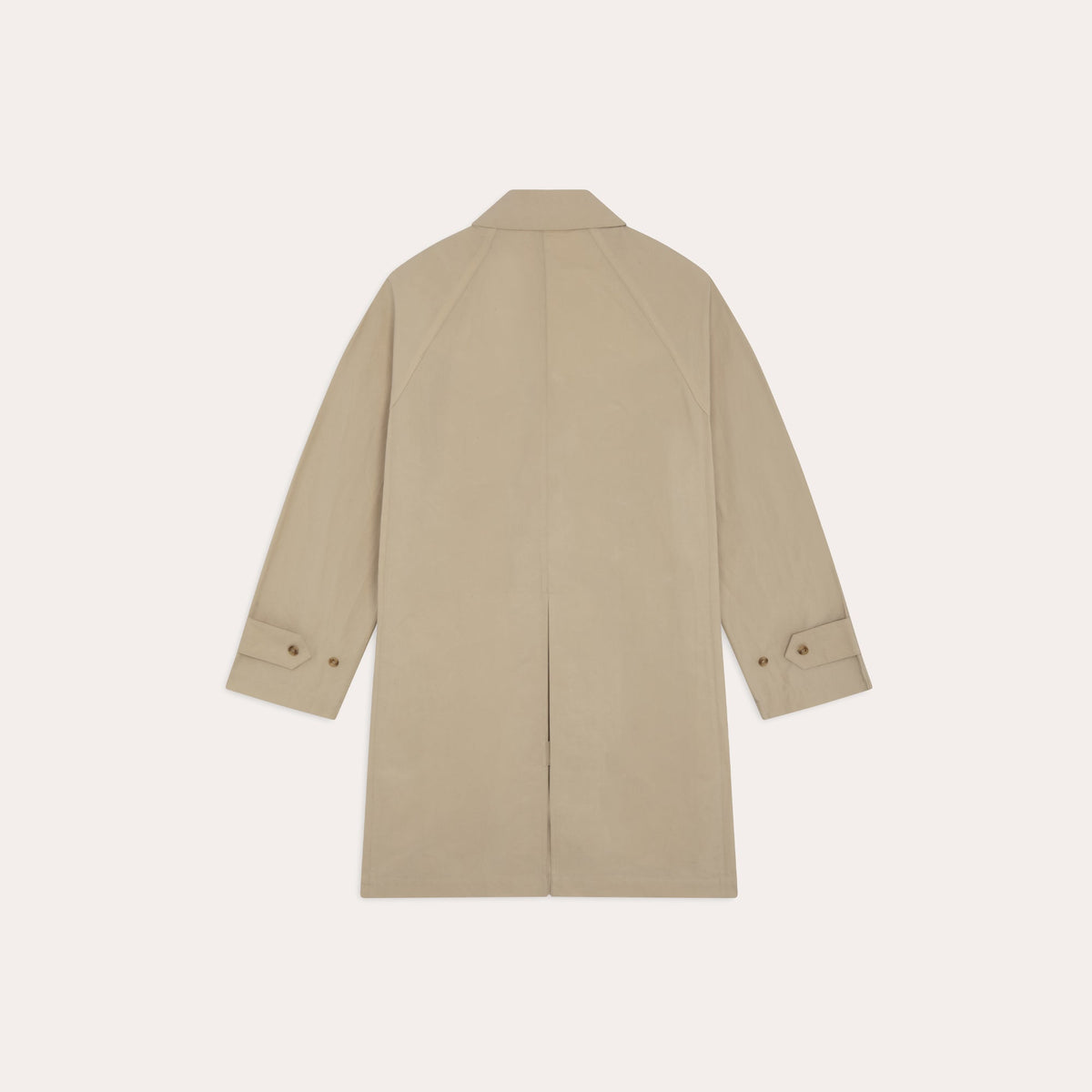 Manteau imperméable en coton cire beige
